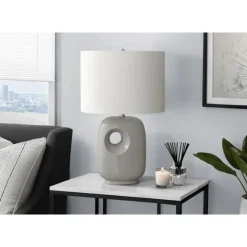 Monarch 26"H Ceramic Table Lamp Grey Outlet