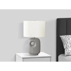 Monarch 26"H Ceramic Table Lamp Grey Outlet