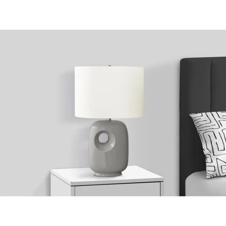 Monarch 26"H Ceramic Table Lamp Grey Outlet