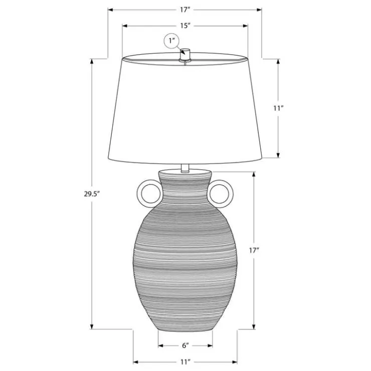 Monarch 30"H Ceramic Table Lamp Black Best