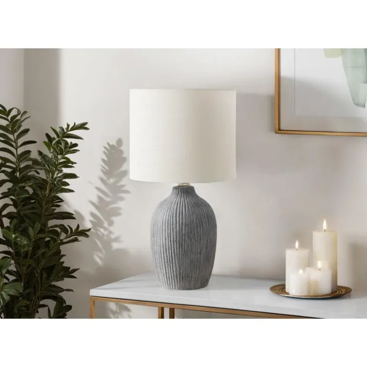 Monarch 18"H Ceramic Table Lamp Grey Discount