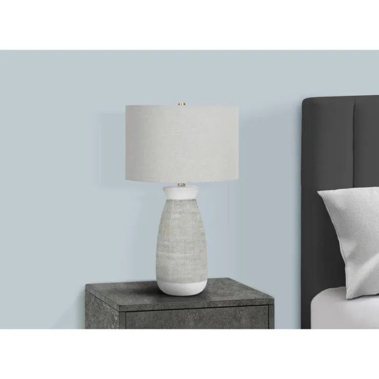 Monarch 27"H Ceramic Table Lamp Grey Clearance