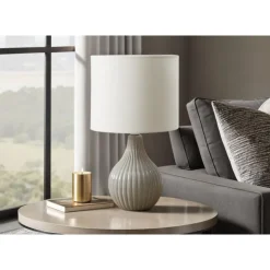 Monarch 17"H Ceramic Table Lamp Grey Outlet