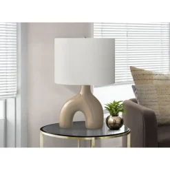 Monarch 25"H Ceramic Table Lamp Brown Outlet