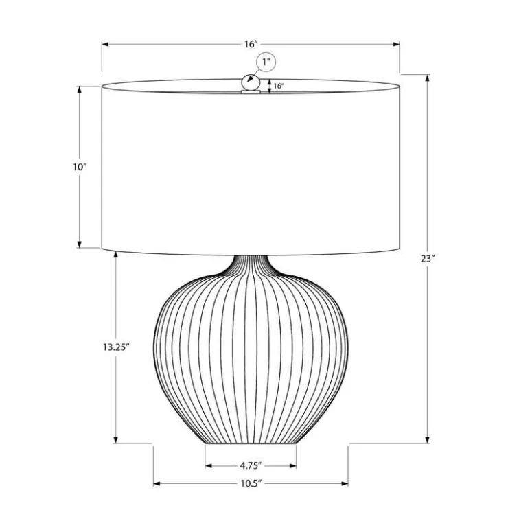 Monarch 23"H Ceramic Table Lamp Black Discount