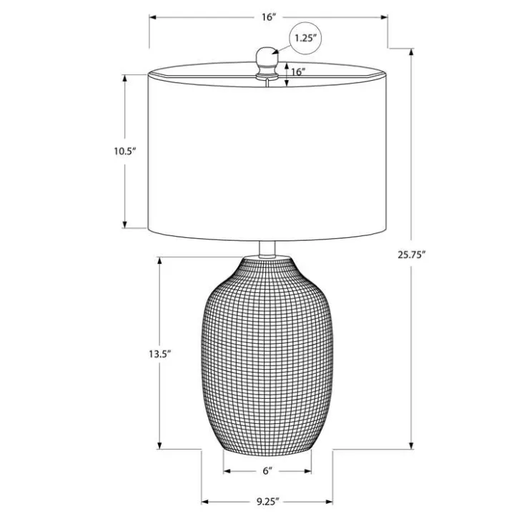 Monarch 26"H Ceramic Table Lamp Black Hot