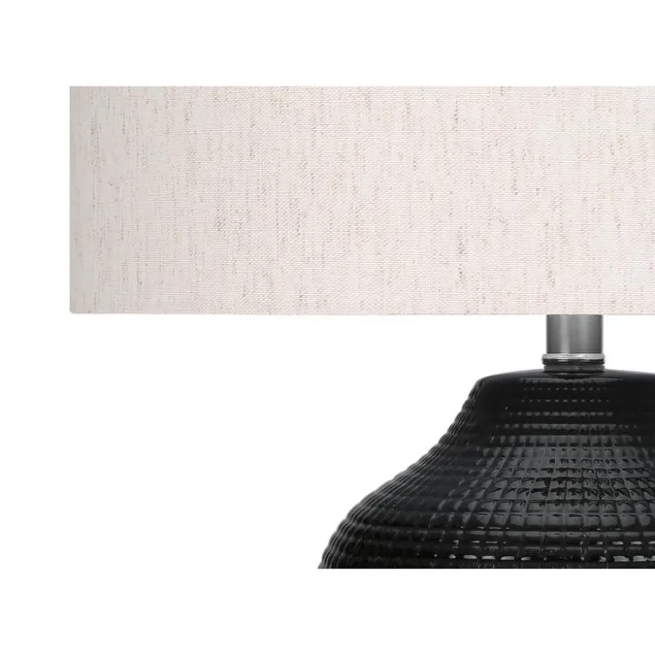 Monarch 26"H Ceramic Table Lamp Black Hot