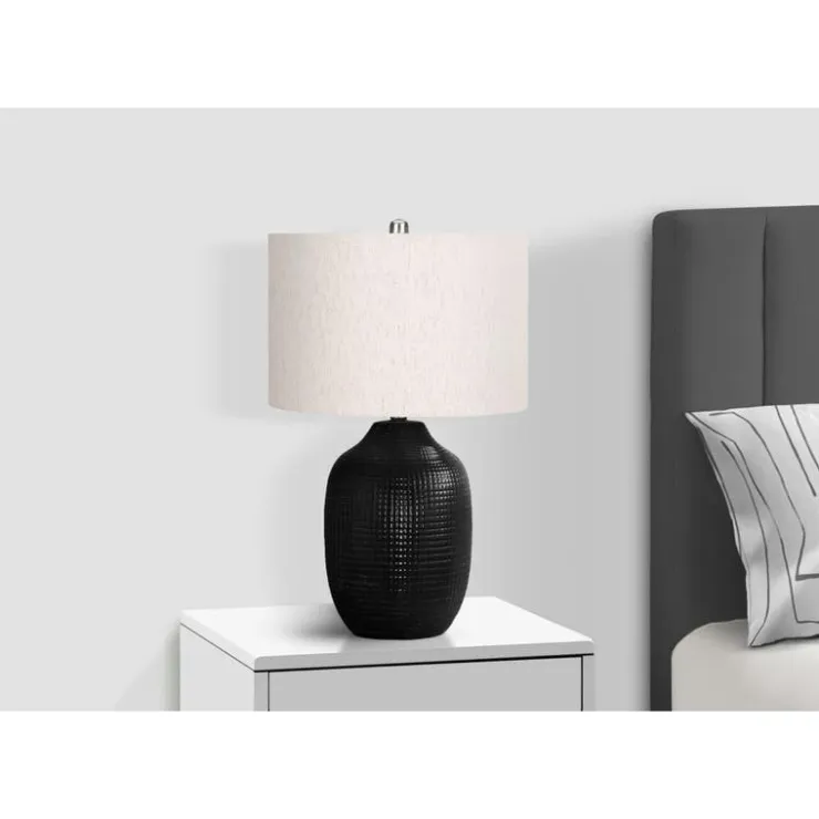 Monarch 26"H Ceramic Table Lamp Black Hot
