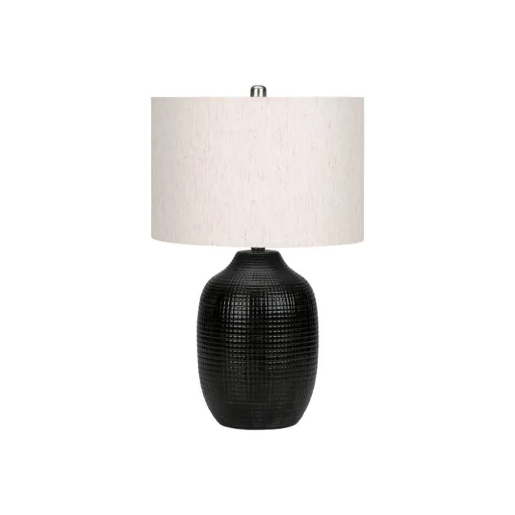 Monarch 26"H Ceramic Table Lamp Black Hot