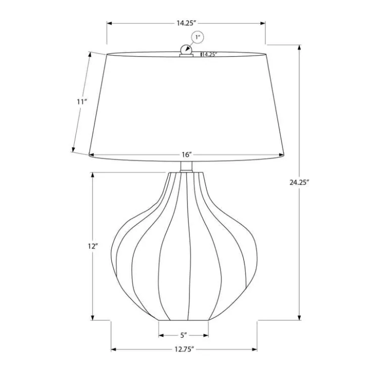 Monarch 24"H Ceramic Table Lamp Blue Outlet