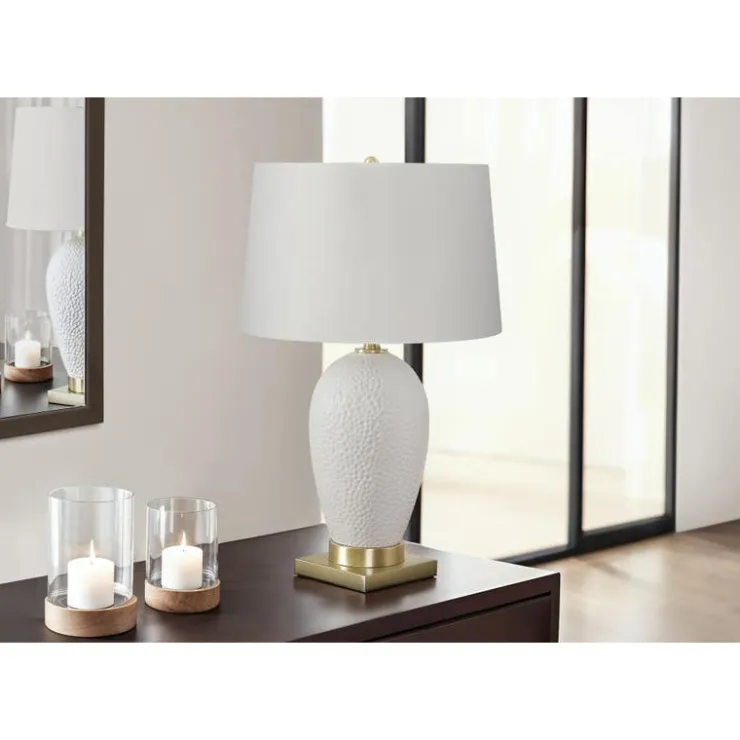 Monarch 26"H Ceramic Table Lamp White Sale
