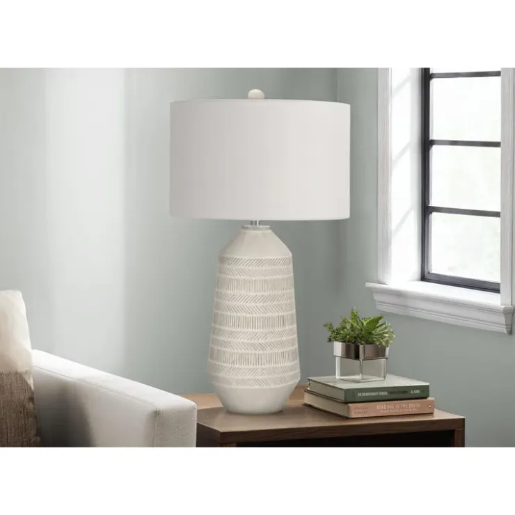 Monarch 33"H Ceramic Table Lamp Cream Hot
