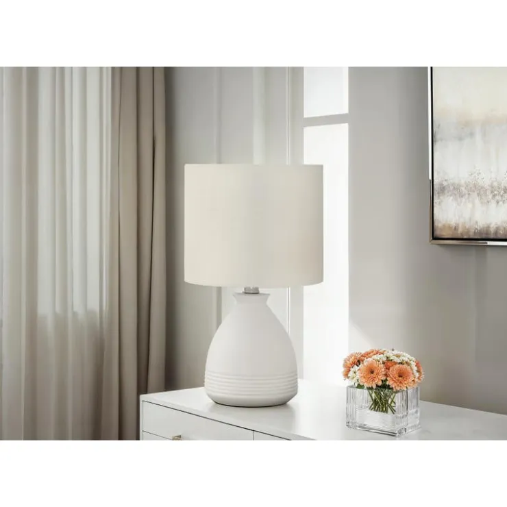 Monarch 17"H Ceramic Table Lamp Cream Hot
