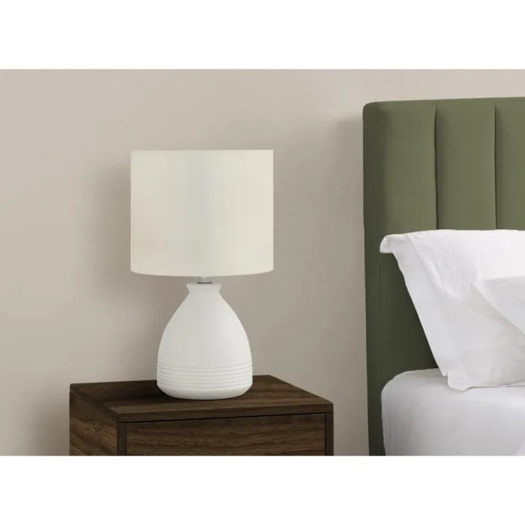 Monarch 17"H Ceramic Table Lamp Cream Hot