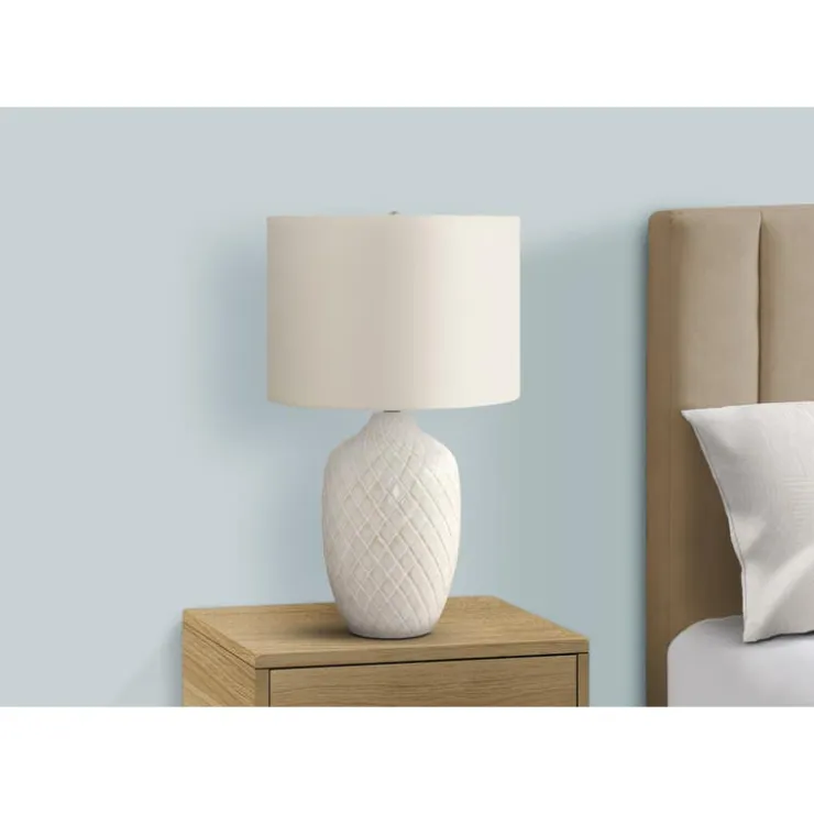 Monarch 25"H Ceramic Table Lamp Cream