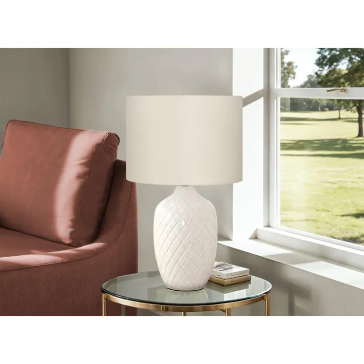 Monarch 25"H Ceramic Table Lamp Cream
