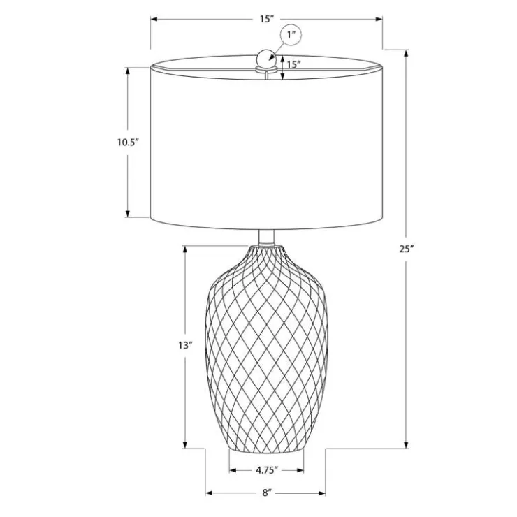 Monarch 25"H Ceramic Table Lamp Cream