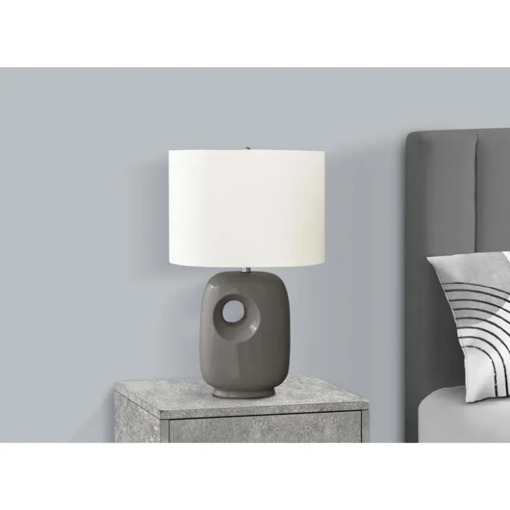 Monarch 26"H Ceramic Table Lamp Grey