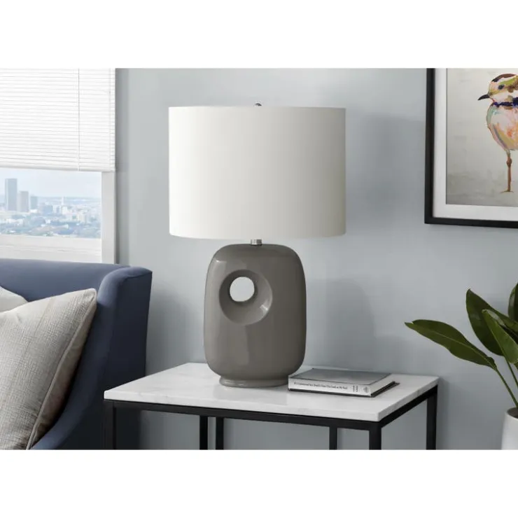 Monarch 26"H Ceramic Table Lamp Grey