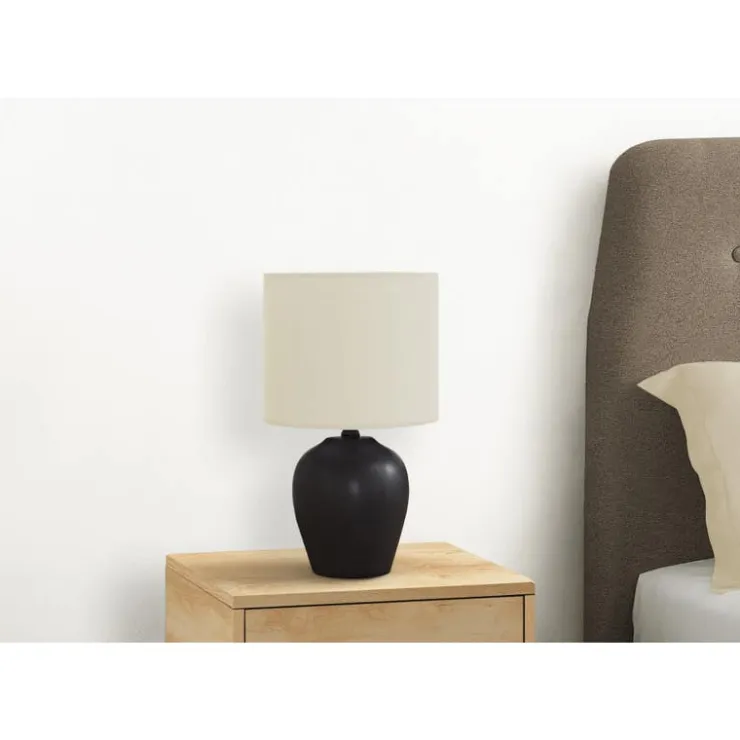 Monarch 17"H Ceramic Table Lamp Black Clearance