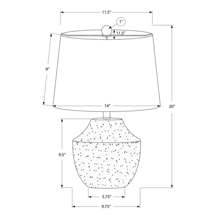 Monarch 20"H Concrete Table Lamp Cream Discount