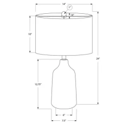 Monarch 24"H Concrete Table Lamp Grey Outlet