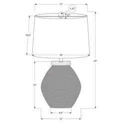 Monarch 25"H Concrete Table Lamp Cream Hot