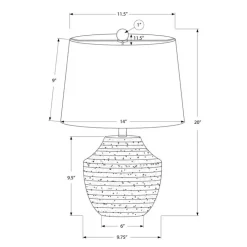 Monarch 20"H Concrete Table Lamp Cream Best