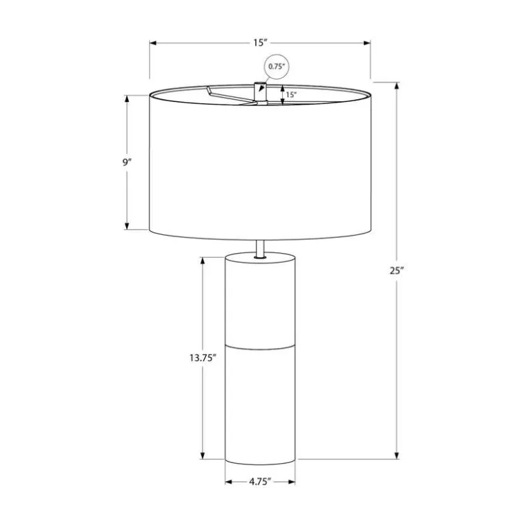 Monarch 25"H Concrete Table Lamp Black