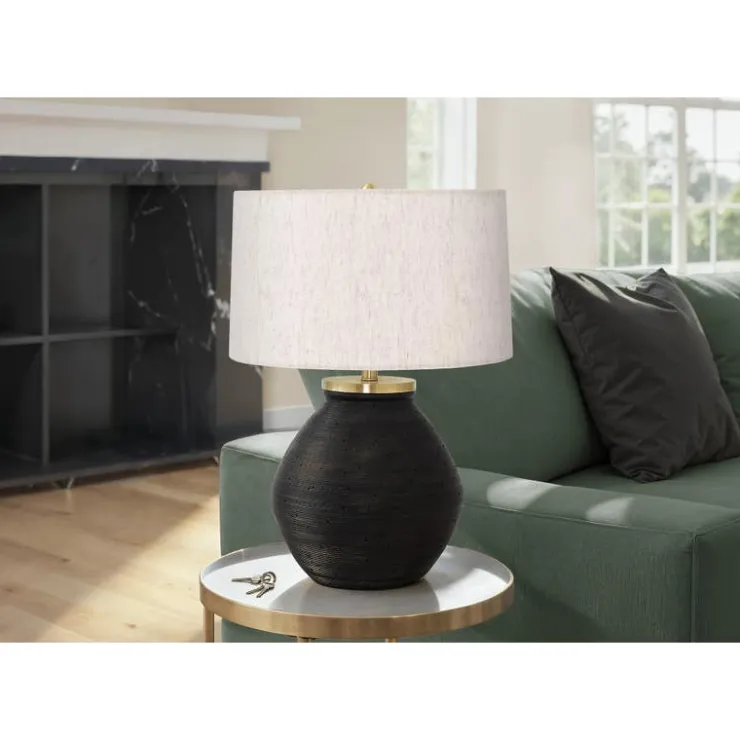 Monarch 25"H Concrete Table Lamp Black Discount