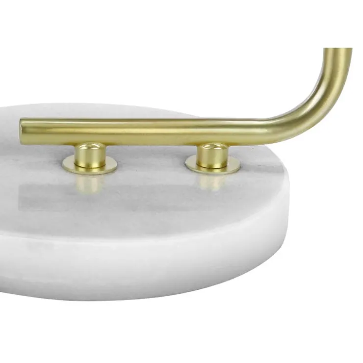Monarch 20"H Faux Marble Table Lamp White Clearance