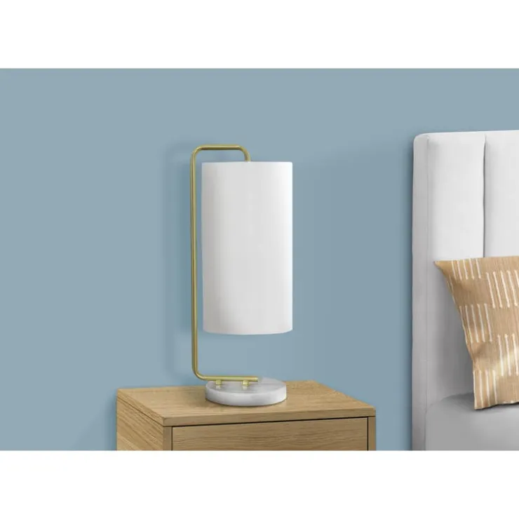 Monarch 20"H Faux Marble Table Lamp White Clearance