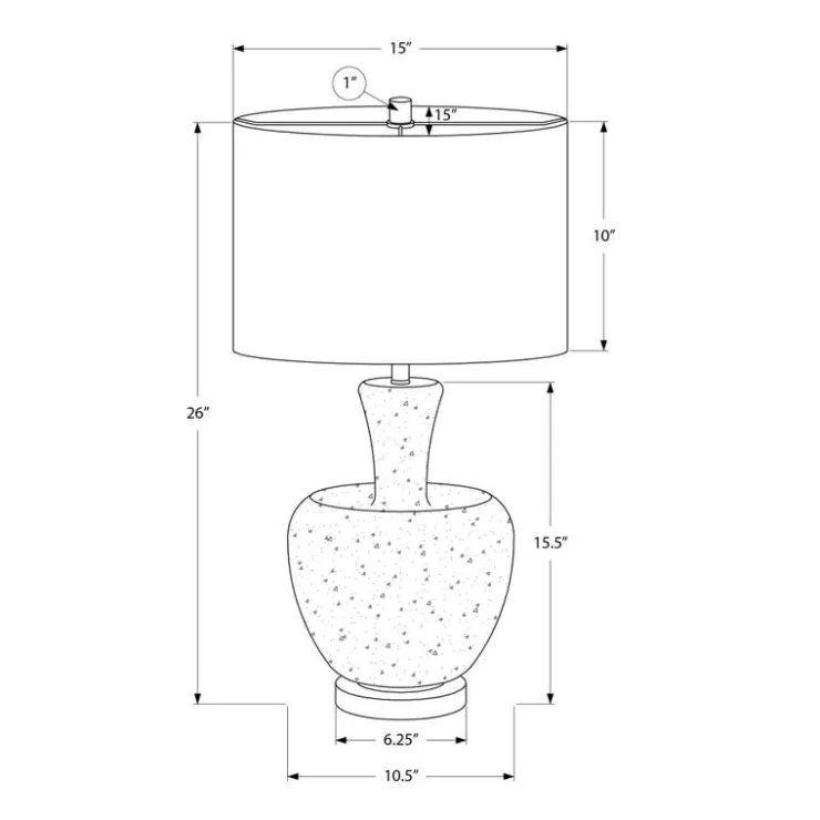Monarch 26"H Glass Table Lamp Green Discount