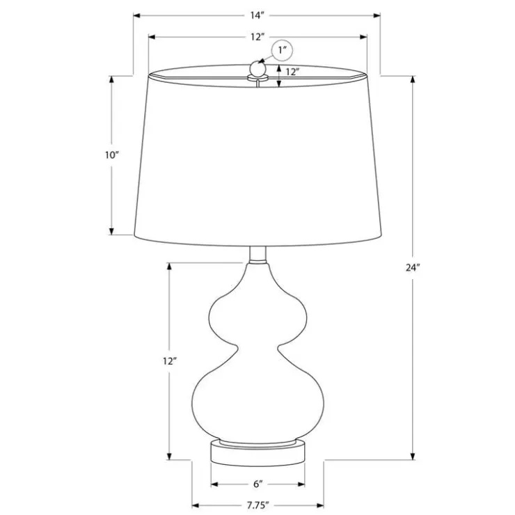 Monarch 24"H Glass Table Lamp Green Best