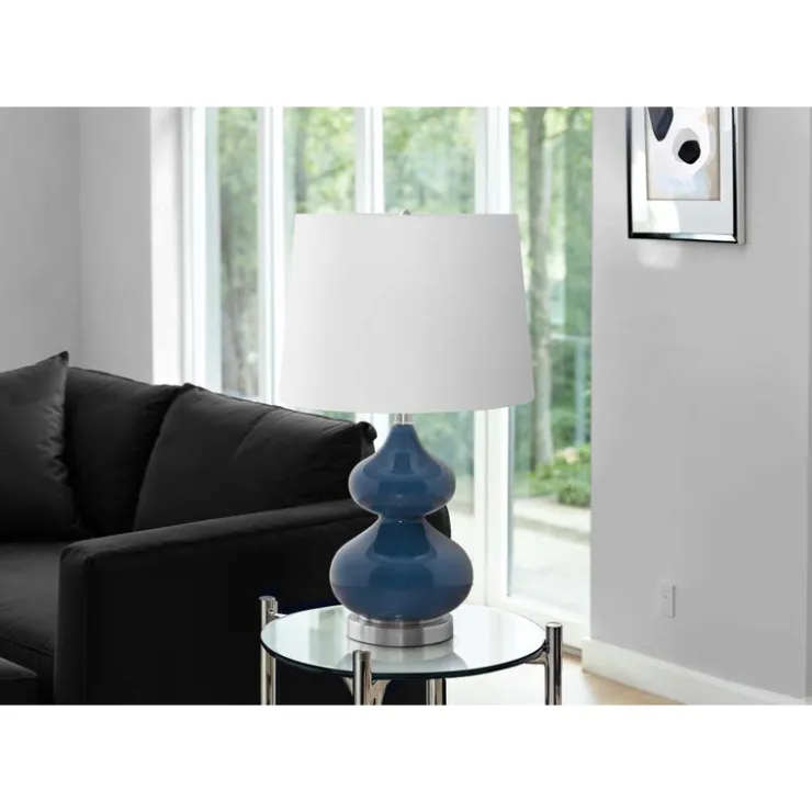 Monarch 24"H Glass Table Lamp Blue Hot