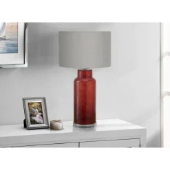 Monarch 28"H Glass Table Lamp Red Outlet
