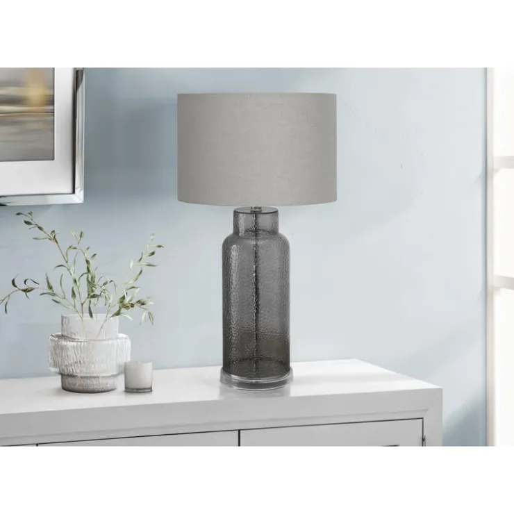 Monarch 28"H Glass Table Lamp Grey