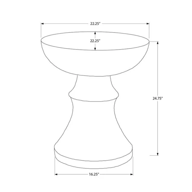 Monarch 25"H Indoor or Outdoor Accent Table - Grey Outlet