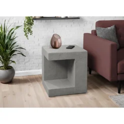 Monarch 25"H Indoor or Outdoor Accent Table - Grey Clearance