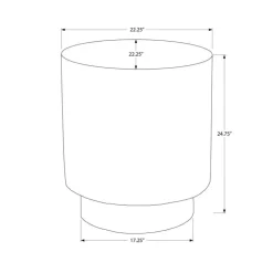 Monarch 25"H Indoor or Outdoor Accent Table - White Online
