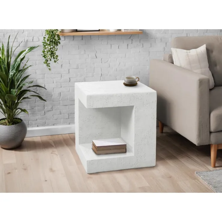 Monarch 25"H Indoor or Outdoor Accent Table - White Best