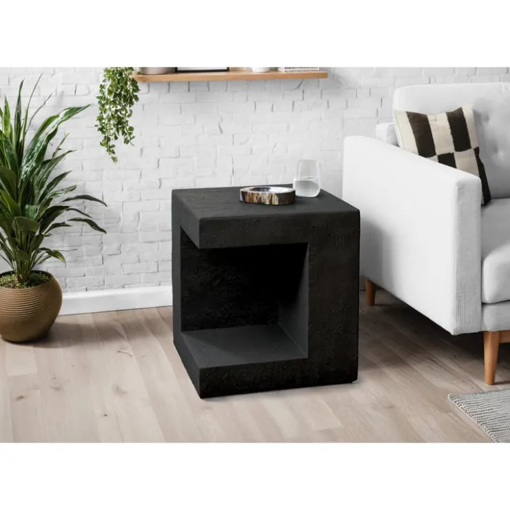 Monarch 25"H Indoor or Outdoor Accent Table - Black New