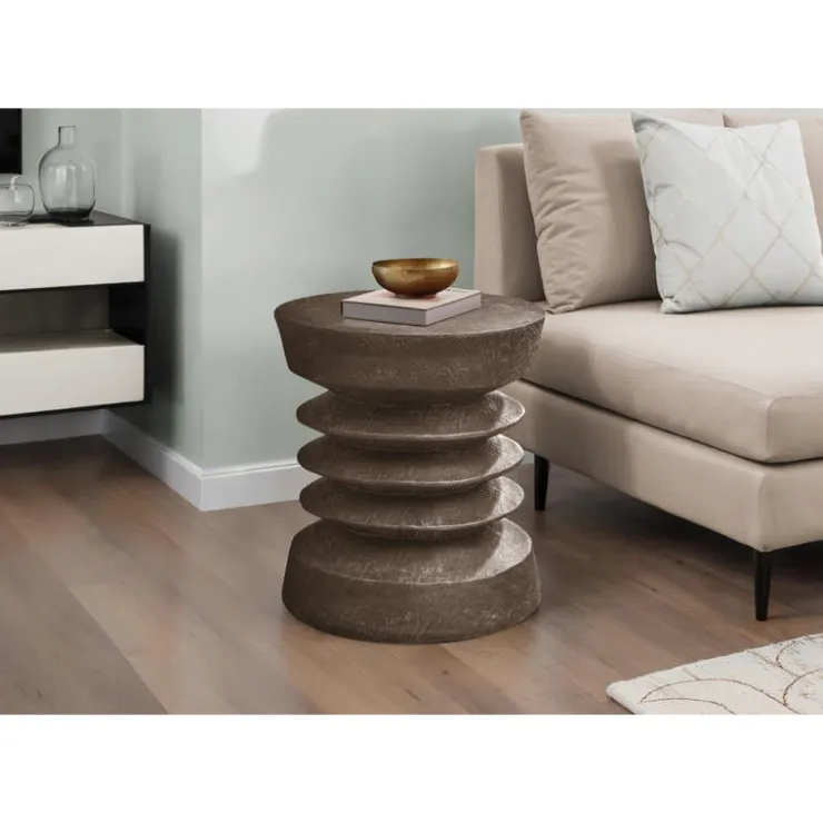 Monarch 25"H Indoor or Outdoor Accent Table - Walnut Clearance