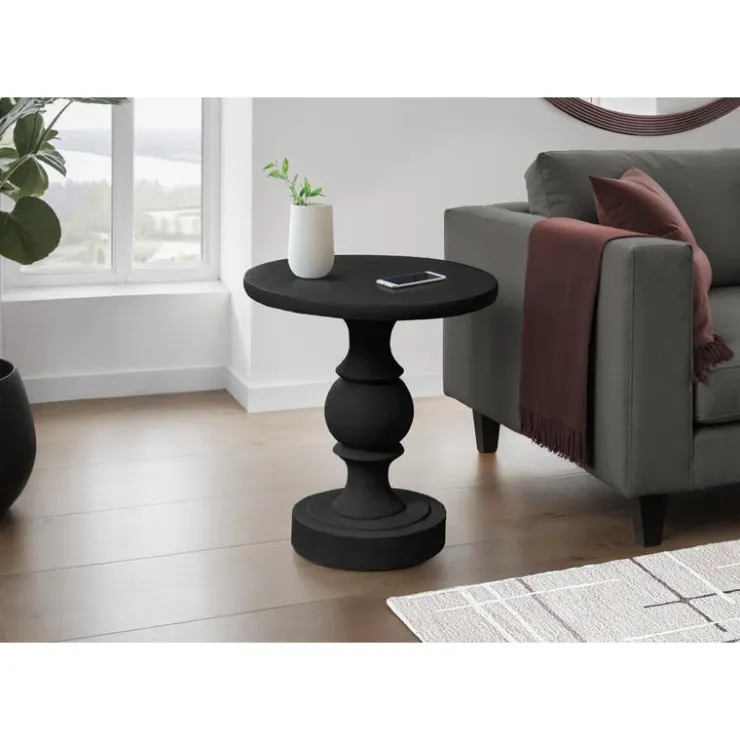 Monarch 25"H Indoor or Outdoor Accent Table - Black Sale
