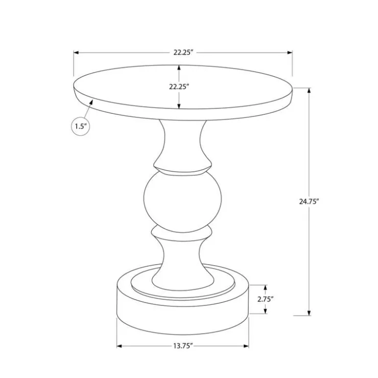 Monarch 25"H Indoor or Outdoor Accent Table - Black Sale