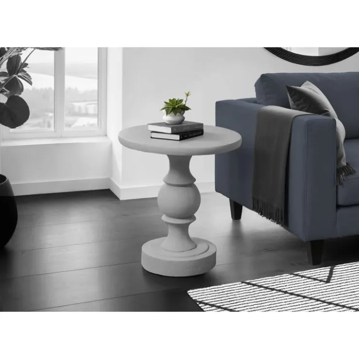Monarch 25"H Indoor or Outdoor Accent Table - Grey Hot