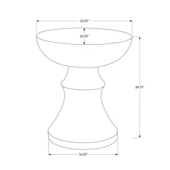 Monarch 25"H Indoor or Outdoor Accent Table - Black New