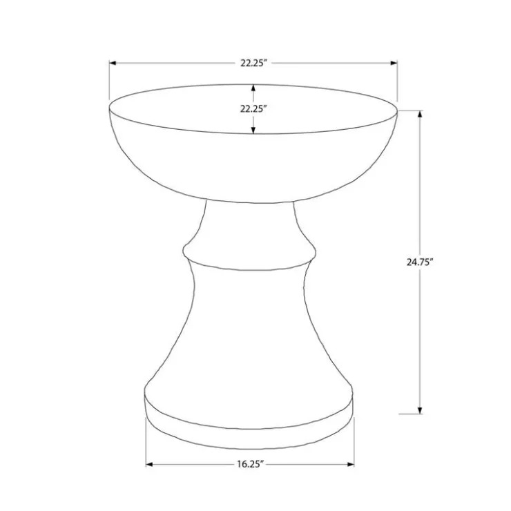 Monarch 25"H Indoor or Outdoor Accent Table - Black New