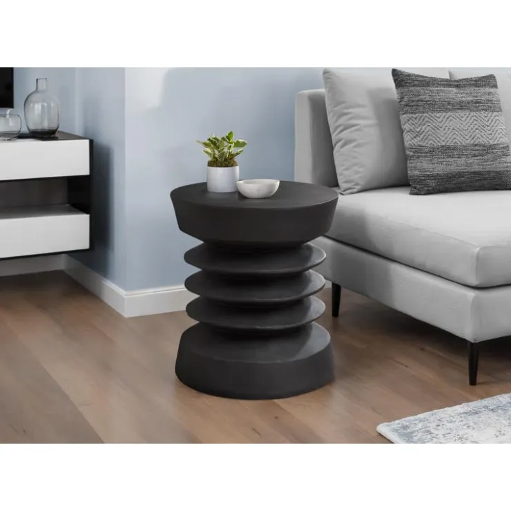 Monarch 25"H Indoor or Outdoor Accent Table - Black New