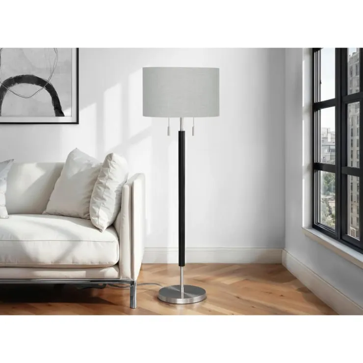 Monarch 60"H Metal Floor Lamp Black Discount